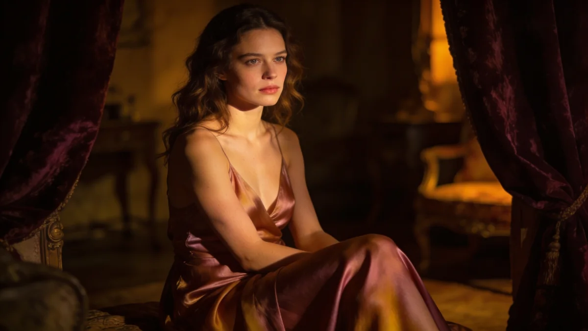 Studentka w blasku świec w naszym wspólnym mieszkaniu